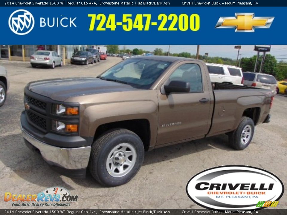 2014 Chevrolet Silverado 1500 WT Regular Cab 4x4 Brownstone Metallic / Jet Black/Dark Ash Photo #1