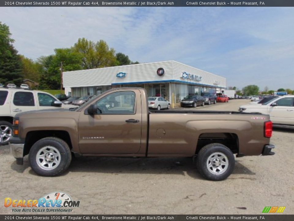 2014 Chevrolet Silverado 1500 WT Regular Cab 4x4 Brownstone Metallic / Jet Black/Dark Ash Photo #2