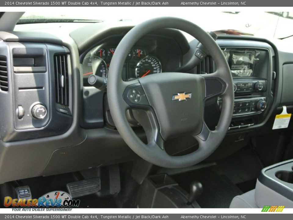 2014 Chevrolet Silverado 1500 WT Double Cab 4x4 Tungsten Metallic / Jet Black/Dark Ash Photo #19