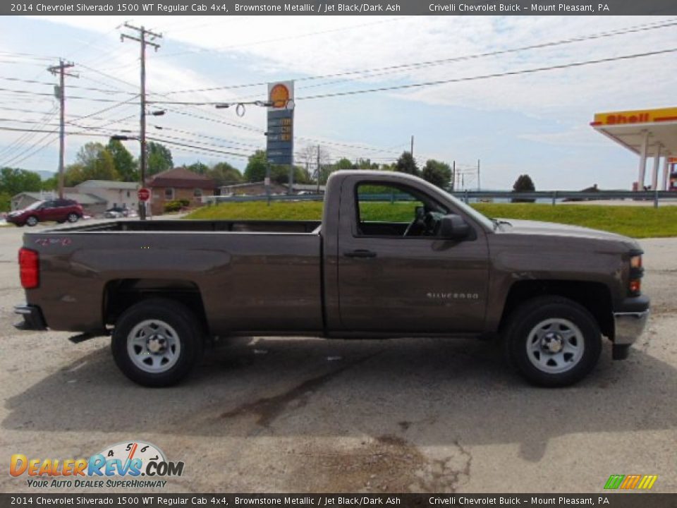 2014 Chevrolet Silverado 1500 WT Regular Cab 4x4 Brownstone Metallic / Jet Black/Dark Ash Photo #6