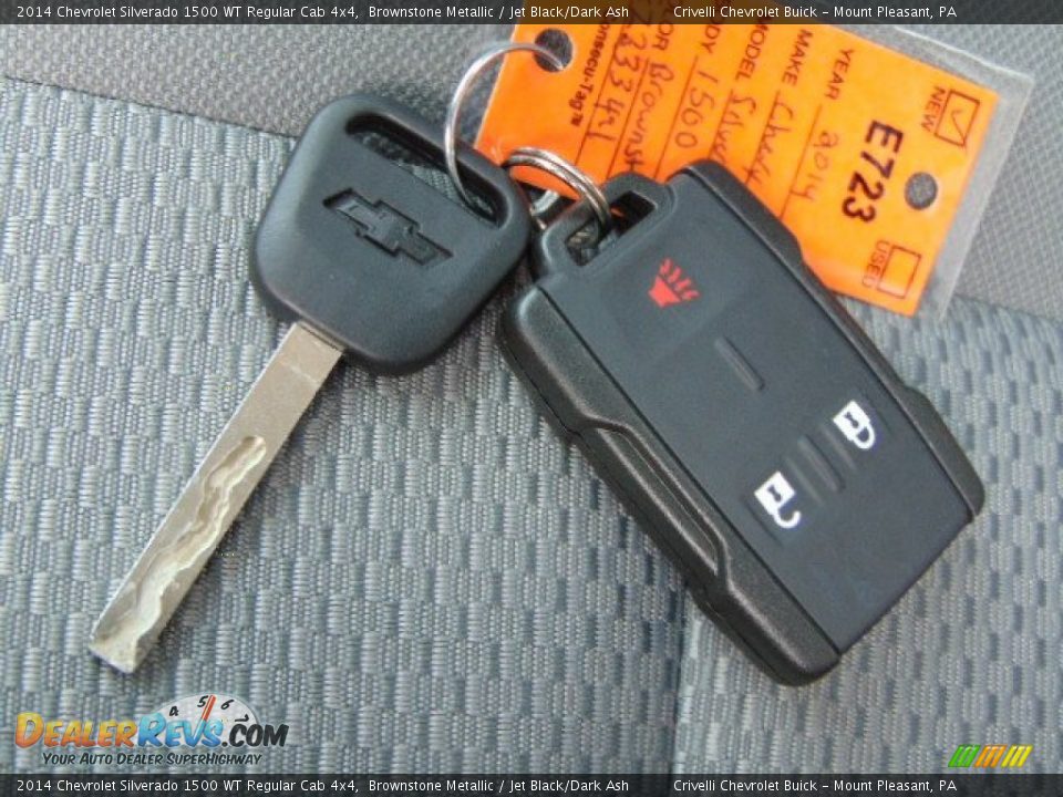 2014 Chevrolet Silverado 1500 WT Regular Cab 4x4 Brownstone Metallic / Jet Black/Dark Ash Photo #14