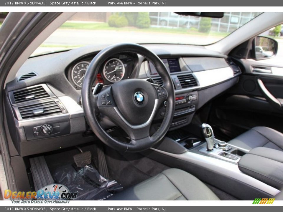 2012 BMW X6 xDrive35i Space Grey Metallic / Black Photo #10