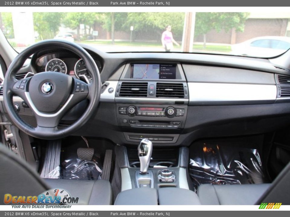 2012 BMW X6 xDrive35i Space Grey Metallic / Black Photo #13