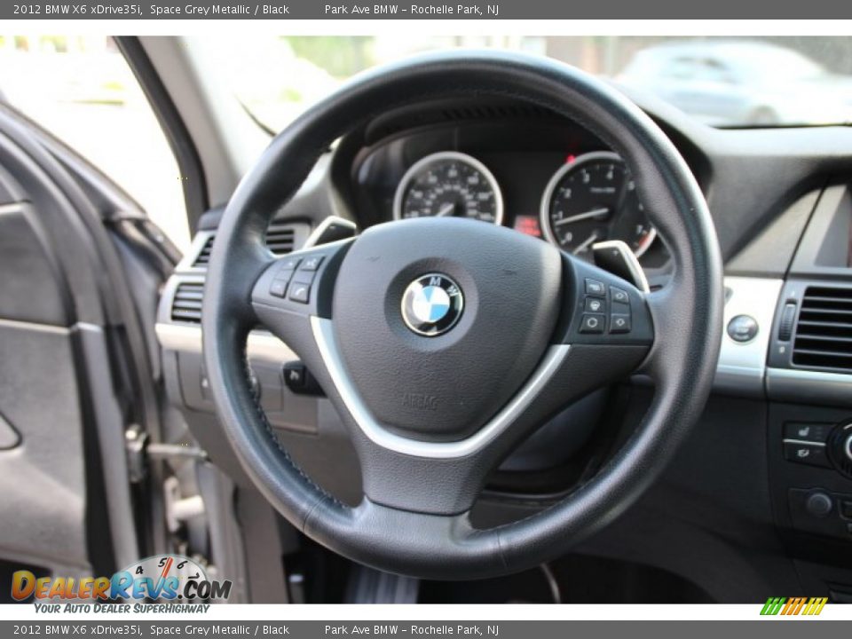 2012 BMW X6 xDrive35i Space Grey Metallic / Black Photo #16