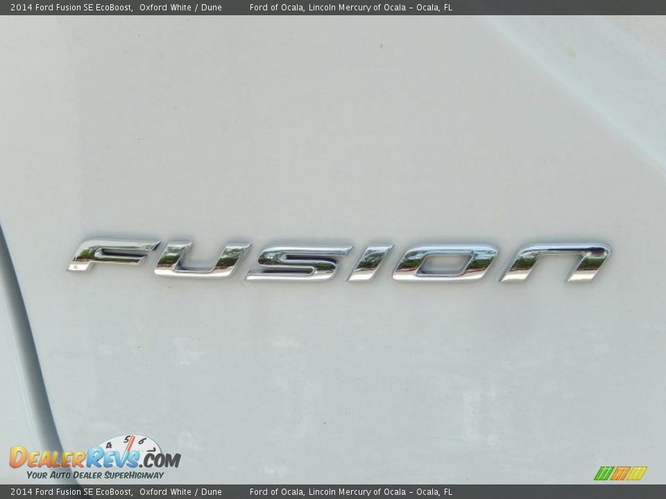 2014 Ford Fusion SE EcoBoost Oxford White / Dune Photo #4