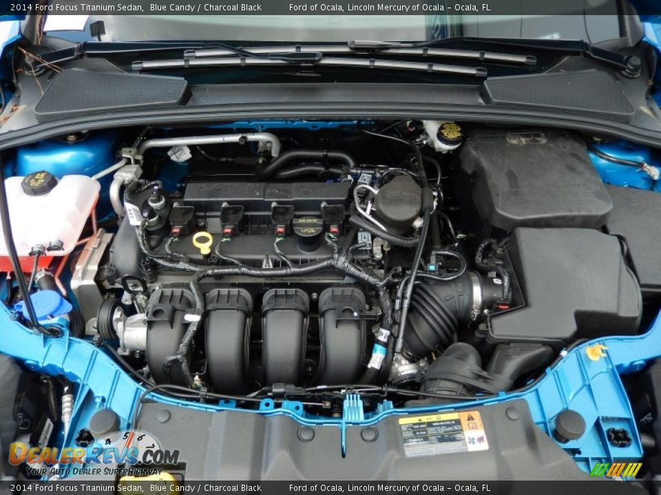 2014 Ford Focus Titanium Sedan Blue Candy / Charcoal Black Photo #11