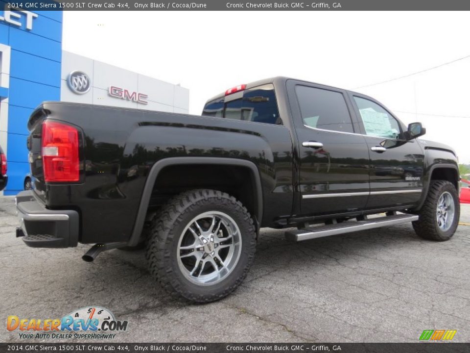 2014 GMC Sierra 1500 SLT Crew Cab 4x4 Onyx Black / Cocoa/Dune Photo #7