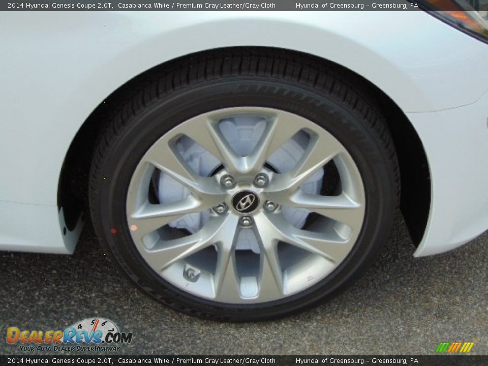2014 Hyundai Genesis Coupe 2.0T Casablanca White / Premium Gray Leather/Gray Cloth Photo #3