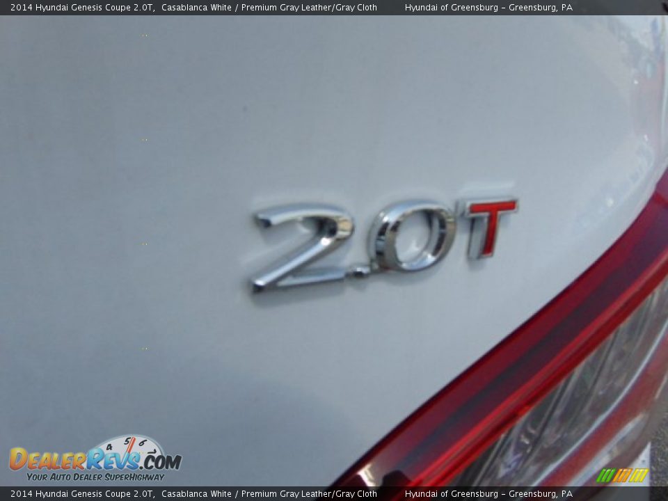 2014 Hyundai Genesis Coupe 2.0T Casablanca White / Premium Gray Leather/Gray Cloth Photo #8