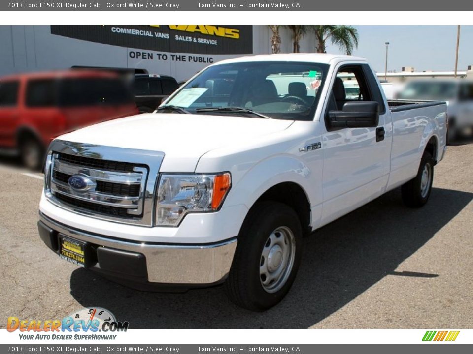 2013 Ford F150 XL Regular Cab Oxford White / Steel Gray Photo #6