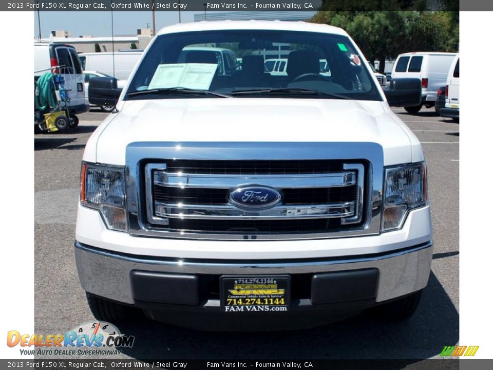 2013 Ford F150 XL Regular Cab Oxford White / Steel Gray Photo #7