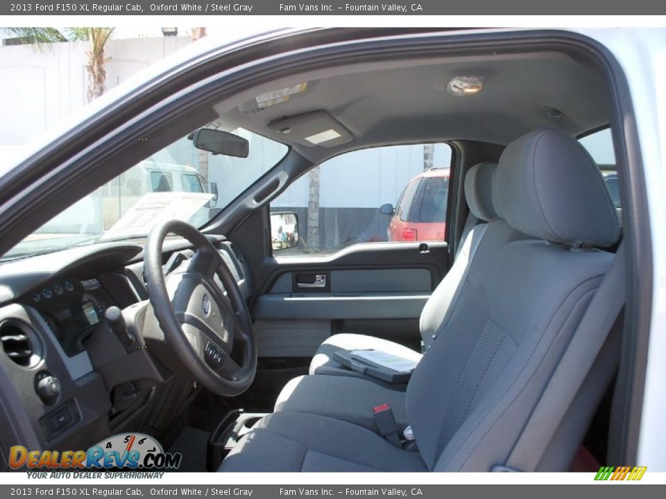 2013 Ford F150 XL Regular Cab Oxford White / Steel Gray Photo #14