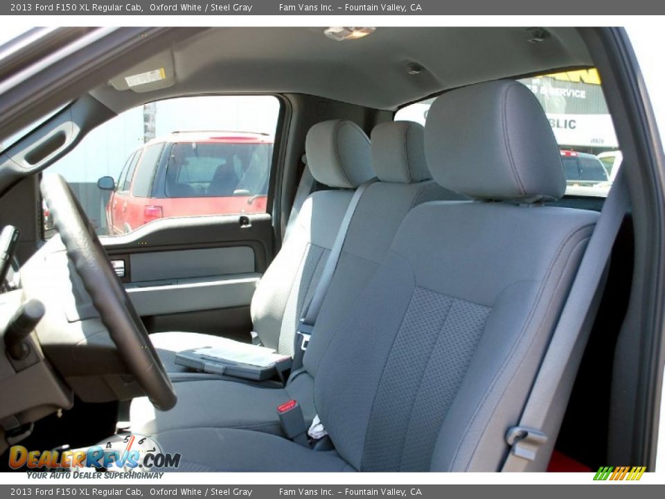 2013 Ford F150 XL Regular Cab Oxford White / Steel Gray Photo #15