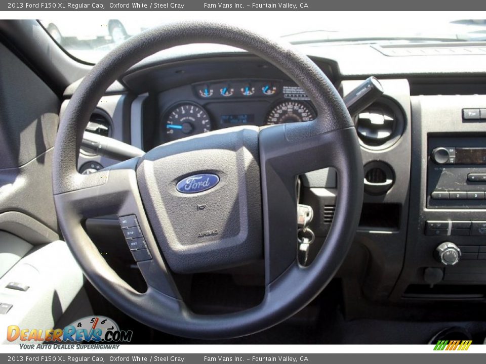 2013 Ford F150 XL Regular Cab Oxford White / Steel Gray Photo #16