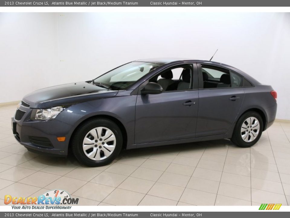 2013 Chevrolet Cruze LS Atlantis Blue Metallic / Jet Black/Medium Titanium Photo #3