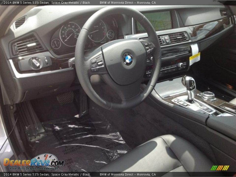 2014 BMW 5 Series 535i Sedan Space Gray Metallic / Black Photo #6