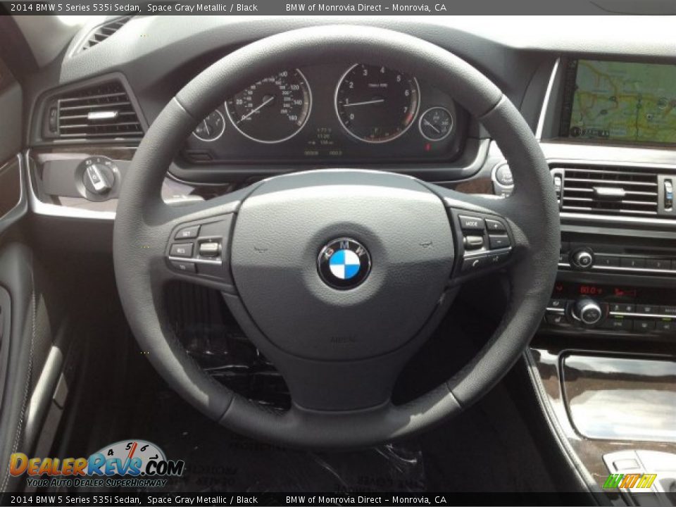 2014 BMW 5 Series 535i Sedan Space Gray Metallic / Black Photo #9