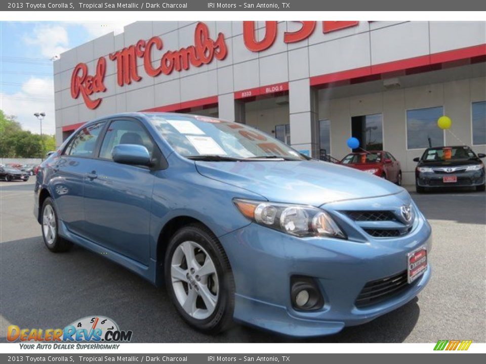 2013 Toyota Corolla S Tropical Sea Metallic / Dark Charcoal Photo #1