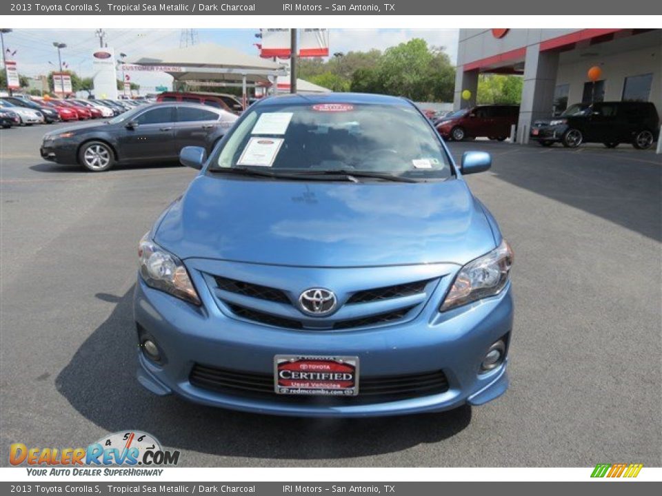 2013 Toyota Corolla S Tropical Sea Metallic / Dark Charcoal Photo #2