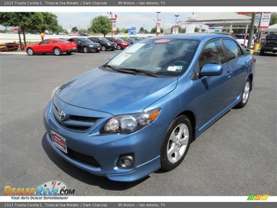 2013 Toyota Corolla S Tropical Sea Metallic / Dark Charcoal Photo #3