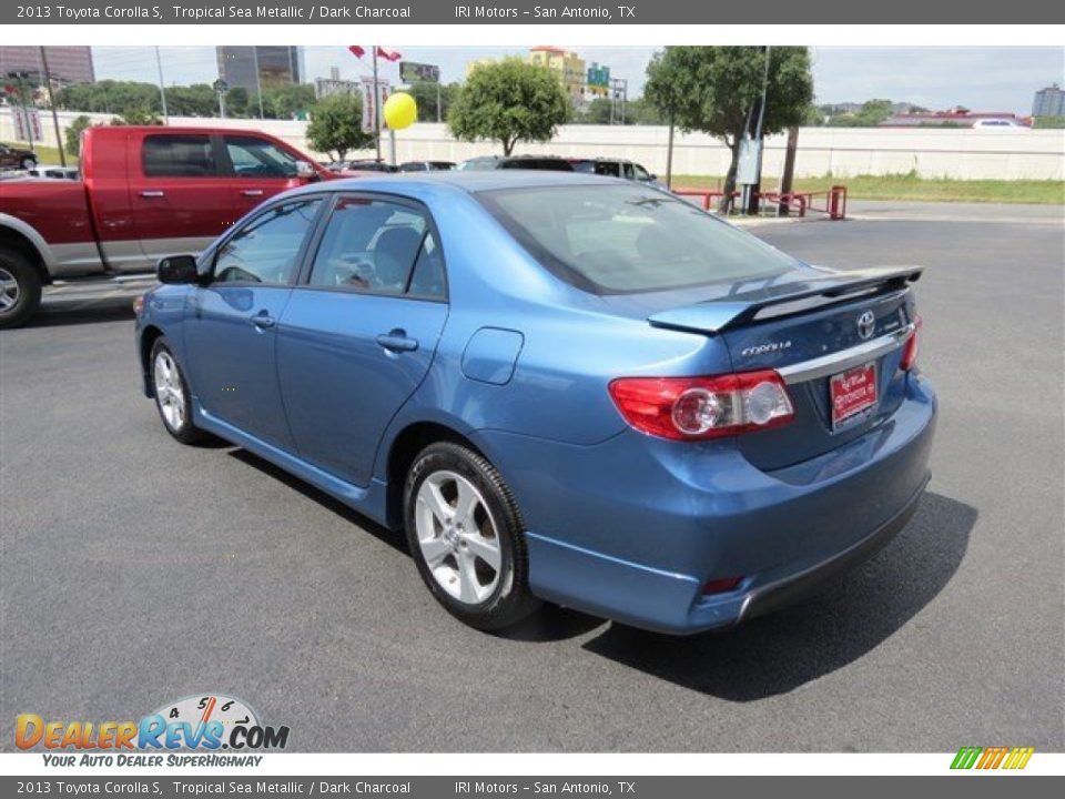 2013 Toyota Corolla S Tropical Sea Metallic / Dark Charcoal Photo #5