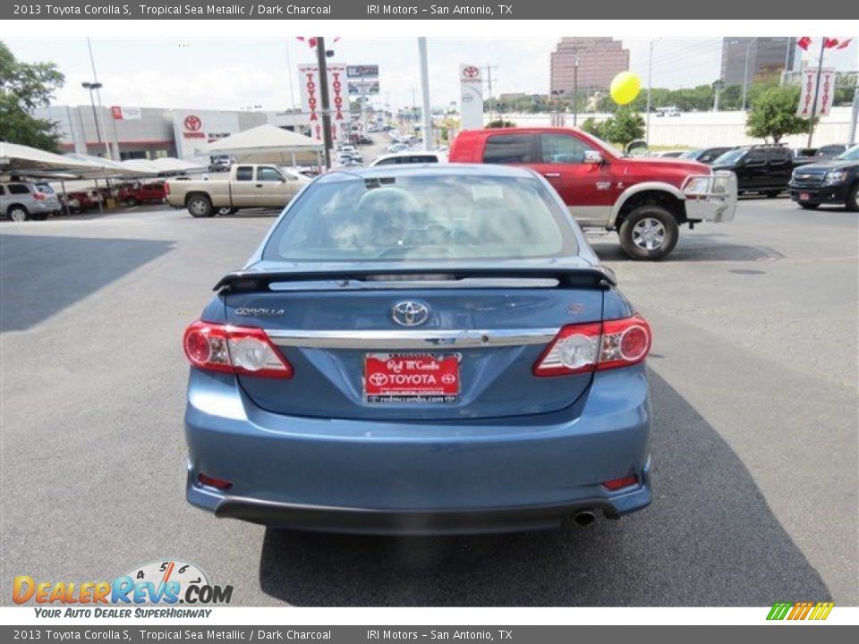 2013 Toyota Corolla S Tropical Sea Metallic / Dark Charcoal Photo #6
