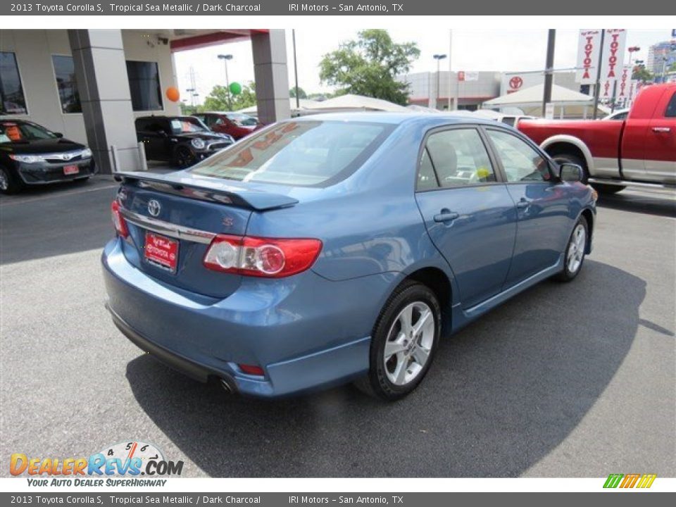 2013 Toyota Corolla S Tropical Sea Metallic / Dark Charcoal Photo #7