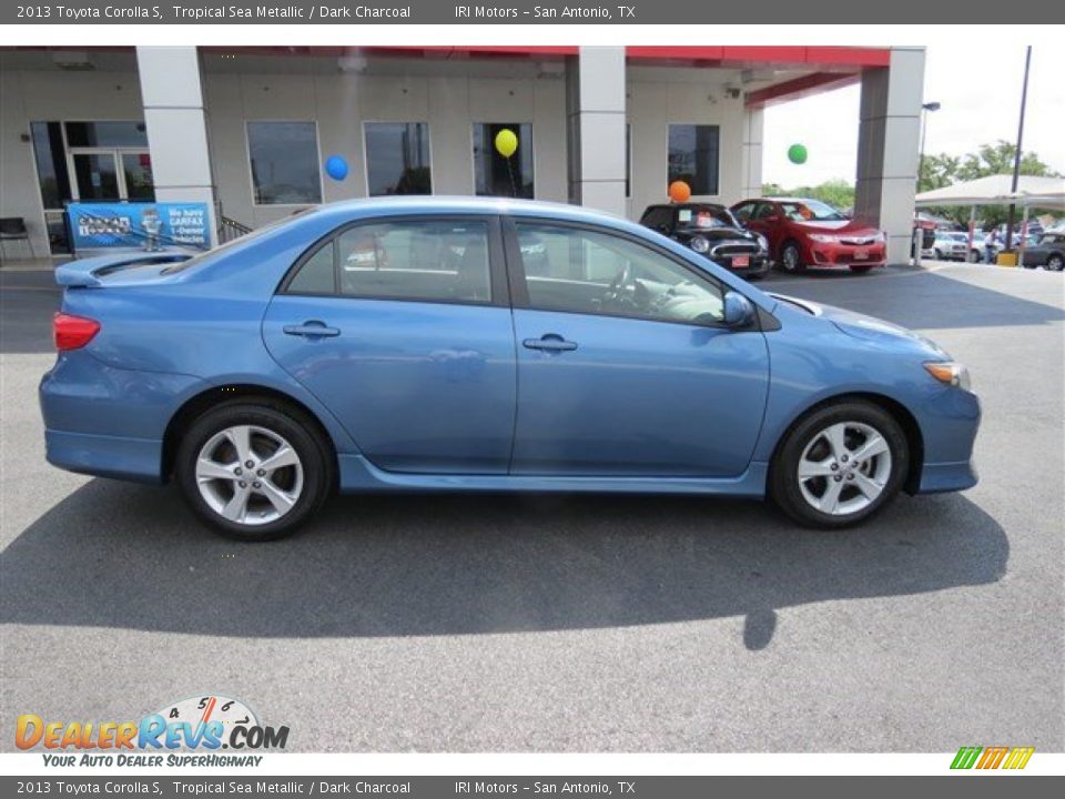 2013 Toyota Corolla S Tropical Sea Metallic / Dark Charcoal Photo #8