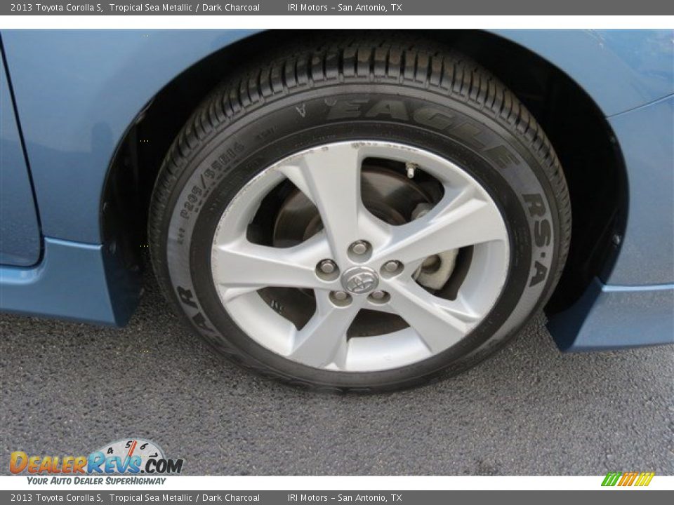 2013 Toyota Corolla S Tropical Sea Metallic / Dark Charcoal Photo #9