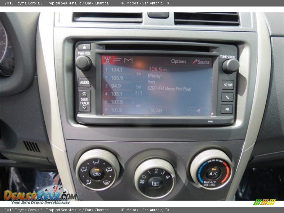 2013 Toyota Corolla S Tropical Sea Metallic / Dark Charcoal Photo #15