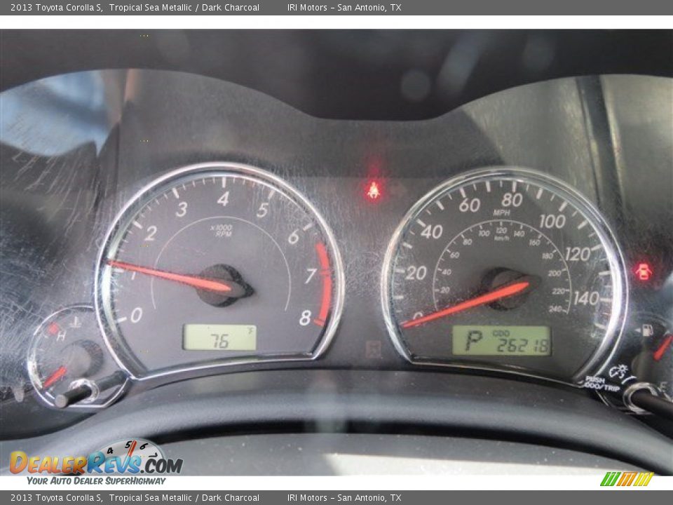 2013 Toyota Corolla S Tropical Sea Metallic / Dark Charcoal Photo #16