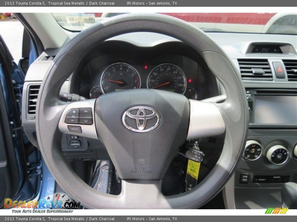2013 Toyota Corolla S Tropical Sea Metallic / Dark Charcoal Photo #17