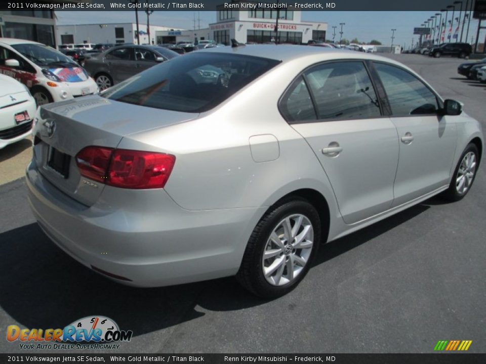 2011 Volkswagen Jetta SE Sedan White Gold Metallic / Titan Black Photo #6