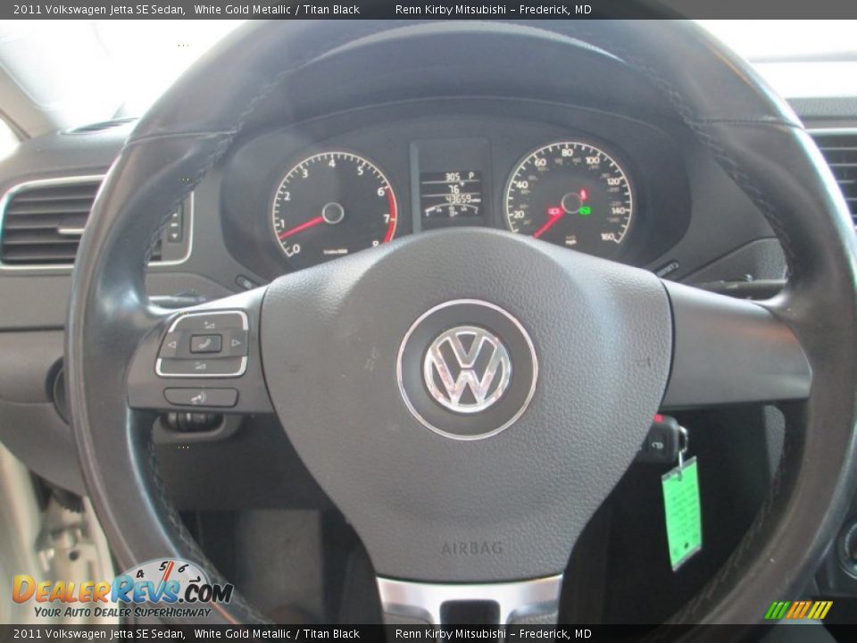 2011 Volkswagen Jetta SE Sedan White Gold Metallic / Titan Black Photo #19
