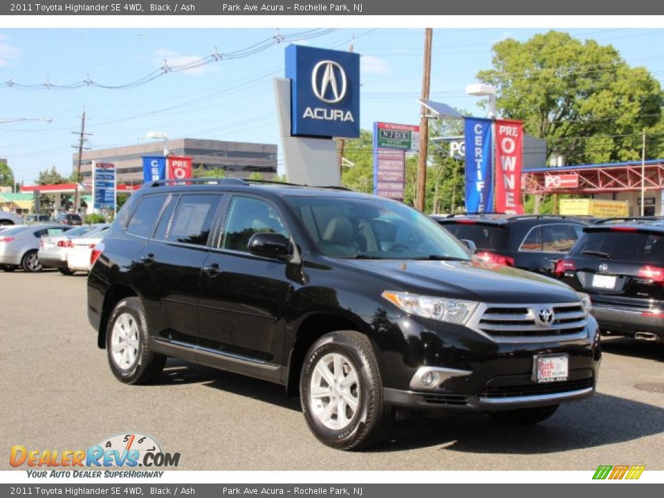 2011 Toyota Highlander SE 4WD Black / Ash Photo #1