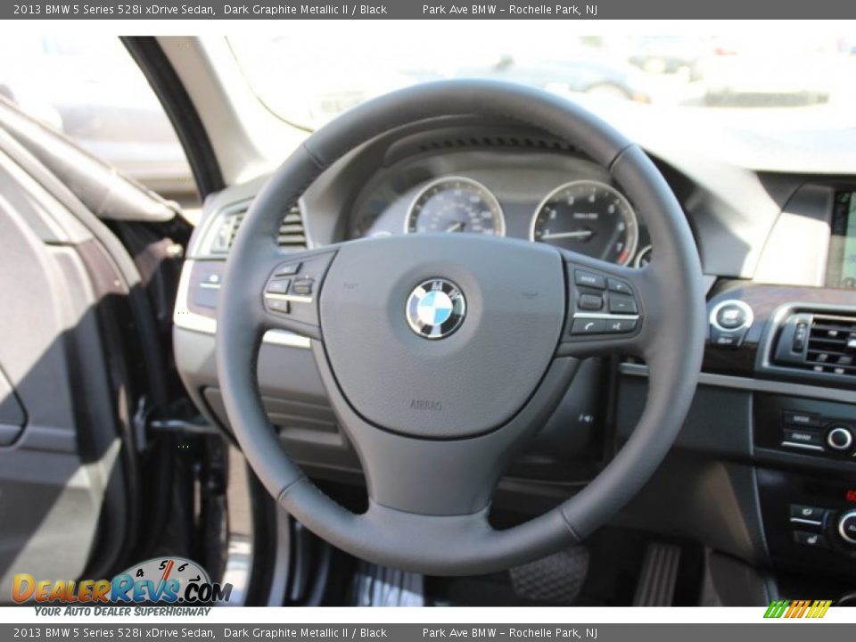 2013 BMW 5 Series 528i xDrive Sedan Dark Graphite Metallic II / Black Photo #16