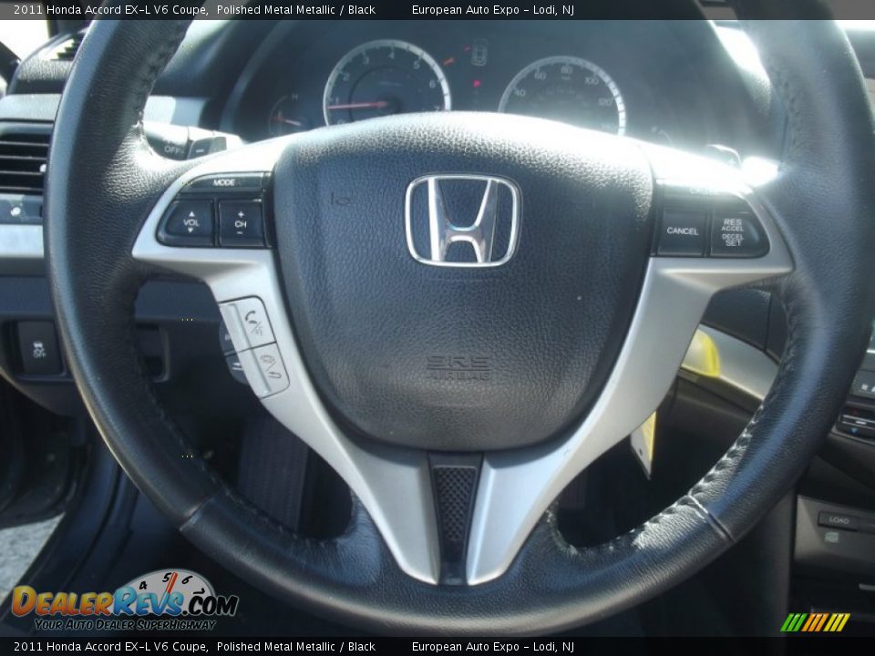2011 Honda Accord EX-L V6 Coupe Polished Metal Metallic / Black Photo #12