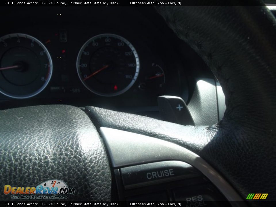 2011 Honda Accord EX-L V6 Coupe Polished Metal Metallic / Black Photo #21