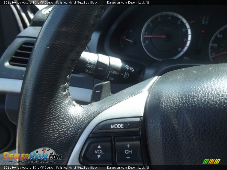 2011 Honda Accord EX-L V6 Coupe Polished Metal Metallic / Black Photo #22