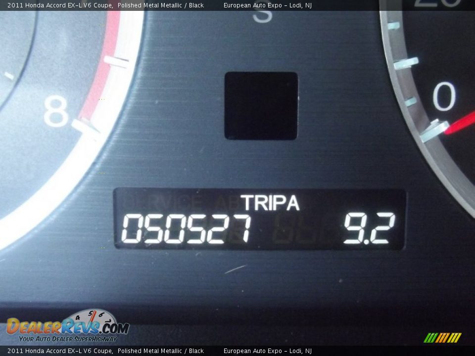 2011 Honda Accord EX-L V6 Coupe Polished Metal Metallic / Black Photo #24
