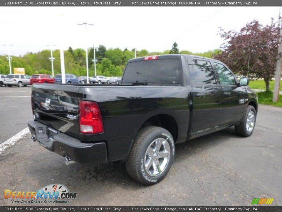 2014 Ram 1500 Express Quad Cab 4x4 Black / Black/Diesel Gray Photo #6
