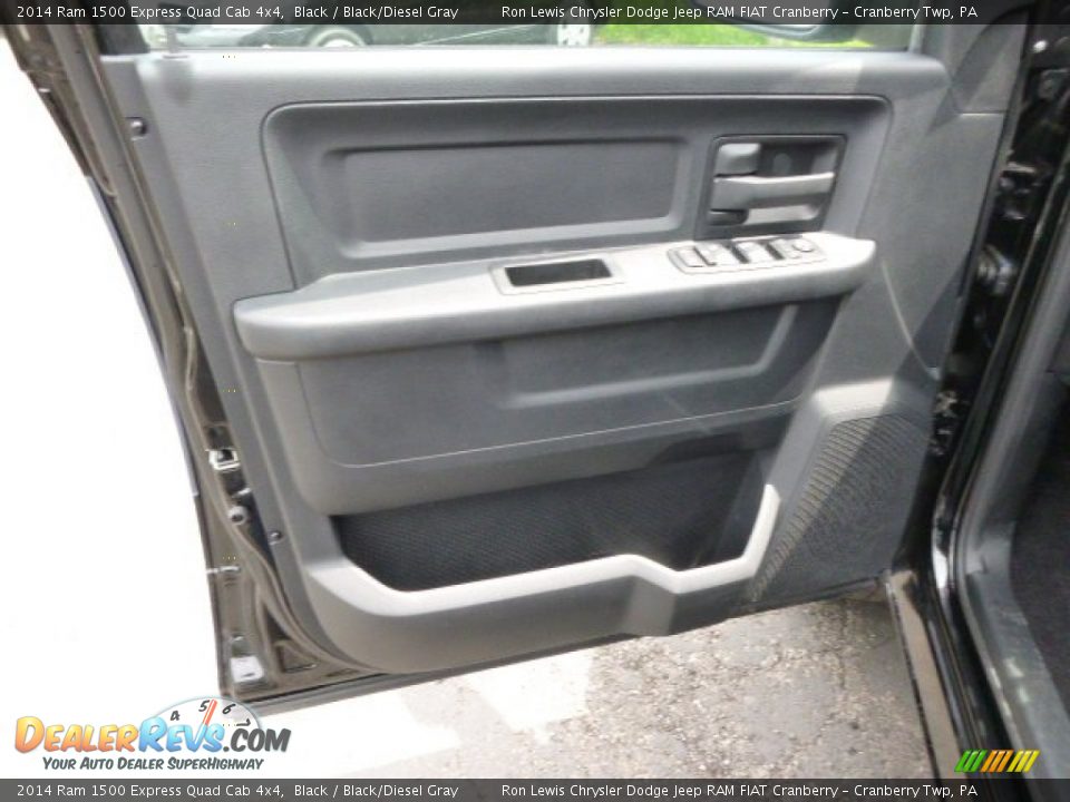 2014 Ram 1500 Express Quad Cab 4x4 Black / Black/Diesel Gray Photo #11