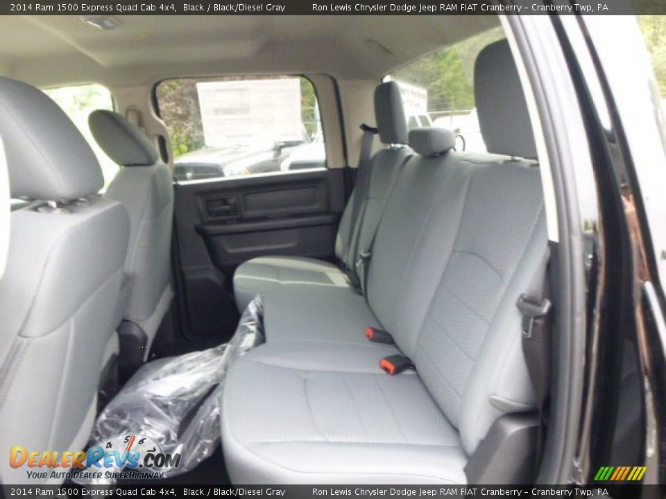 2014 Ram 1500 Express Quad Cab 4x4 Black / Black/Diesel Gray Photo #12
