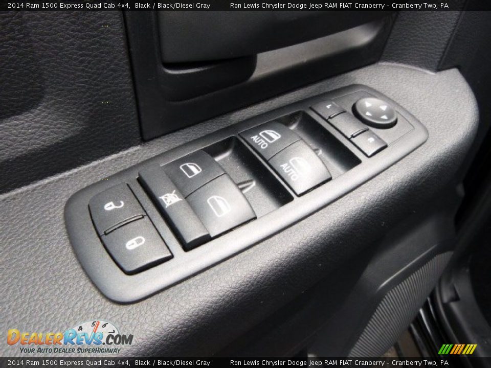 2014 Ram 1500 Express Quad Cab 4x4 Black / Black/Diesel Gray Photo #15