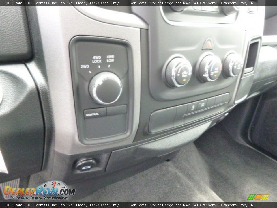 2014 Ram 1500 Express Quad Cab 4x4 Black / Black/Diesel Gray Photo #17