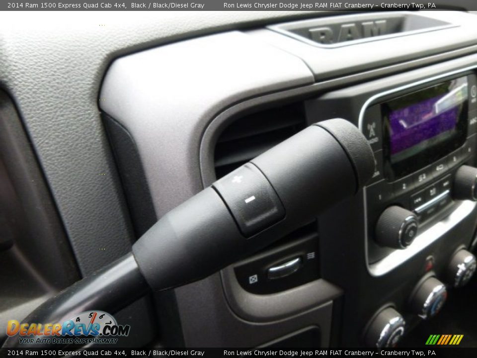2014 Ram 1500 Express Quad Cab 4x4 Black / Black/Diesel Gray Photo #18