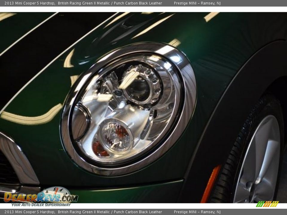 2013 Mini Cooper S Hardtop British Racing Green II Metallic / Punch Carbon Black Leather Photo #2
