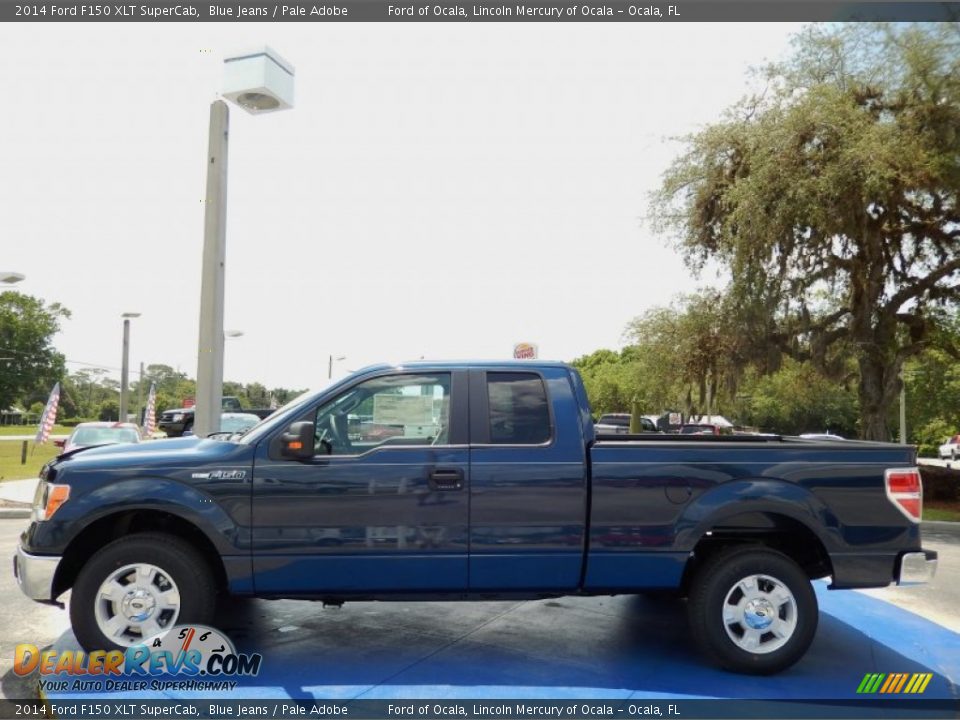 2014 Ford F150 XLT SuperCab Blue Jeans / Pale Adobe Photo #2
