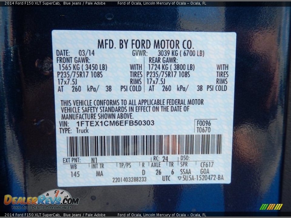 2014 Ford F150 XLT SuperCab Blue Jeans / Pale Adobe Photo #12