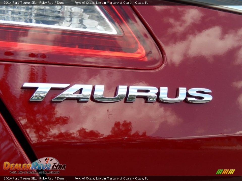 2014 Ford Taurus SEL Ruby Red / Dune Photo #4
